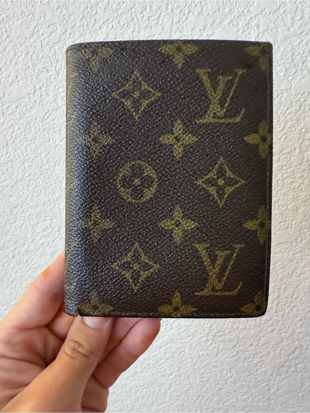 Louis Vuitton Monogram Card & Passport Case - Dark Brown with Tan Monogram